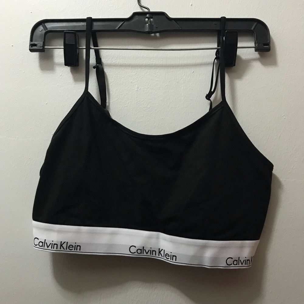 black CK bralette